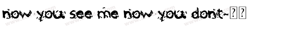 now you see me now you dont字体转换